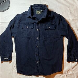 Mens Shacket by Stillwater Supply Co Blue Button Up Shirt Jacket  Flannel Sz M